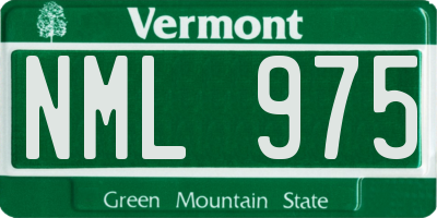 VT license plate NML975