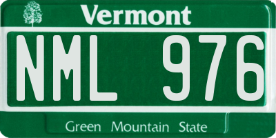 VT license plate NML976