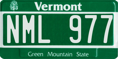 VT license plate NML977