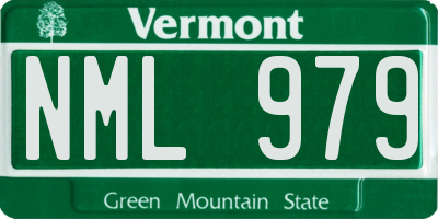 VT license plate NML979
