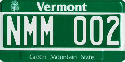 VT license plate NMM002