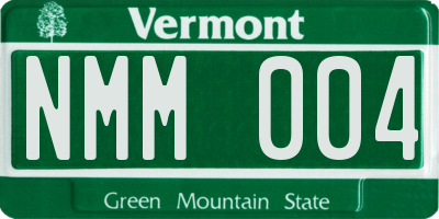 VT license plate NMM004