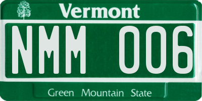 VT license plate NMM006