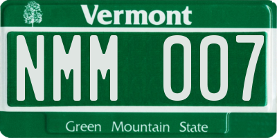 VT license plate NMM007