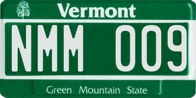 VT license plate NMM009