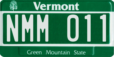VT license plate NMM011