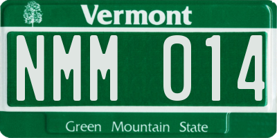 VT license plate NMM014
