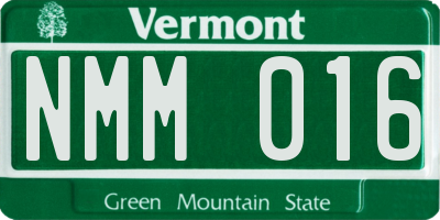VT license plate NMM016