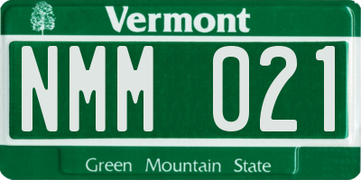 VT license plate NMM021