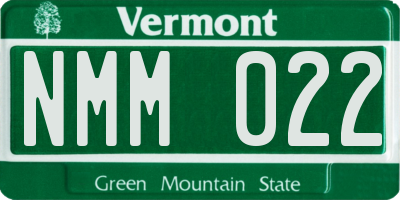 VT license plate NMM022