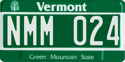 VT license plate NMM024