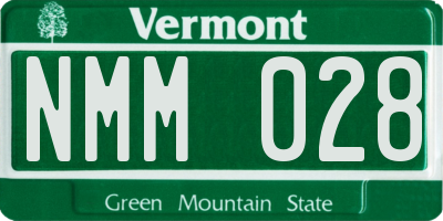 VT license plate NMM028