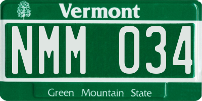 VT license plate NMM034