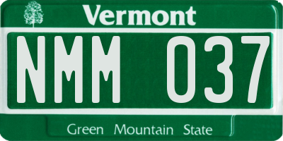 VT license plate NMM037