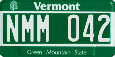 VT license plate NMM042