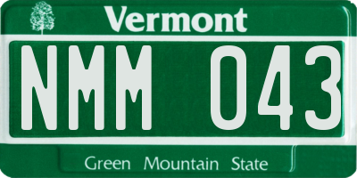 VT license plate NMM043
