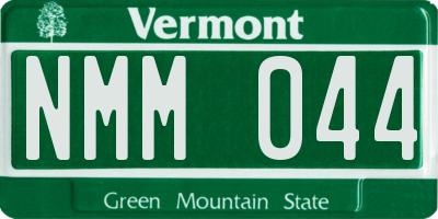 VT license plate NMM044