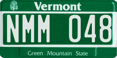VT license plate NMM048