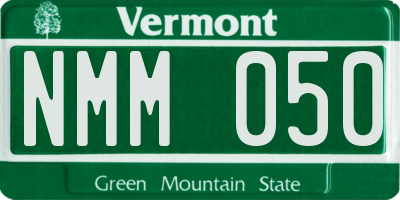 VT license plate NMM050