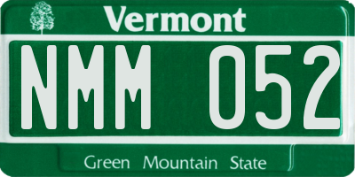 VT license plate NMM052