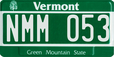 VT license plate NMM053