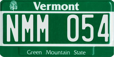 VT license plate NMM054