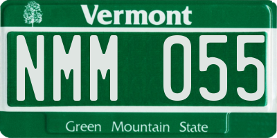 VT license plate NMM055
