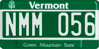 VT license plate NMM056