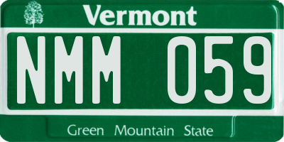 VT license plate NMM059