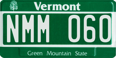 VT license plate NMM060