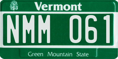 VT license plate NMM061