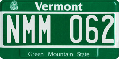 VT license plate NMM062