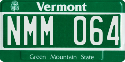 VT license plate NMM064