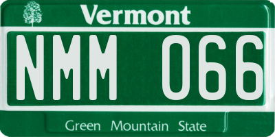 VT license plate NMM066