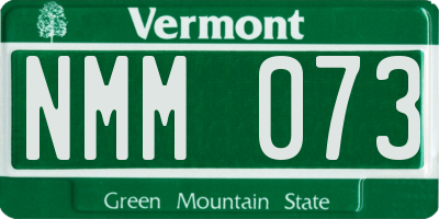 VT license plate NMM073