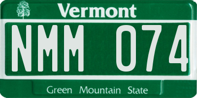 VT license plate NMM074