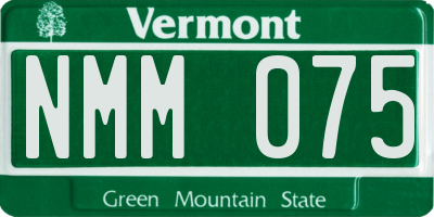 VT license plate NMM075