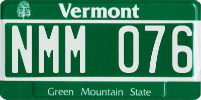 VT license plate NMM076