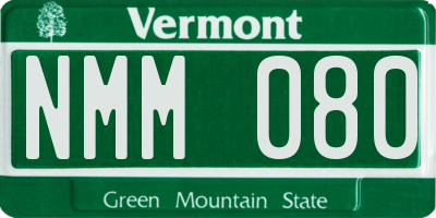 VT license plate NMM080