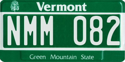 VT license plate NMM082