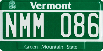VT license plate NMM086