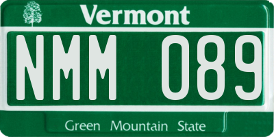 VT license plate NMM089
