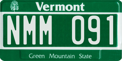 VT license plate NMM091