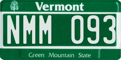 VT license plate NMM093
