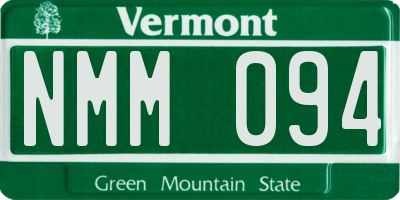 VT license plate NMM094