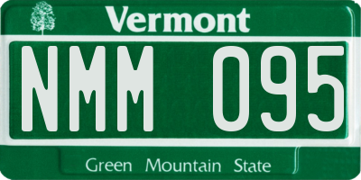 VT license plate NMM095