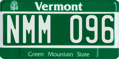 VT license plate NMM096