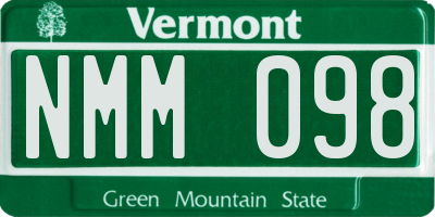 VT license plate NMM098