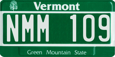 VT license plate NMM109