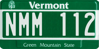VT license plate NMM112